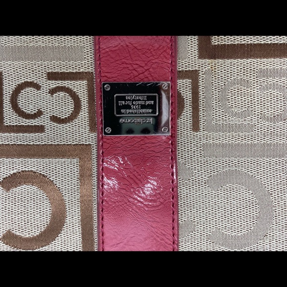 Liz Claiborne Laptop Brown-Pink Suede Leather Sleeve 16” Width x 12” Height - Picture 2 of 6